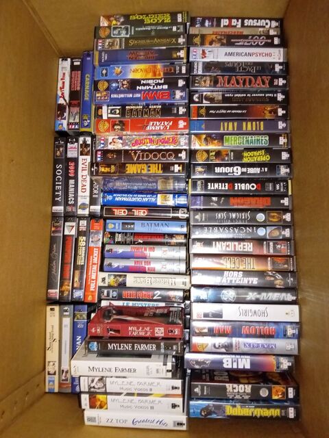 Lot de 112 K7 vid�os VHS - Tous genres 100 Gu�rigny (58)