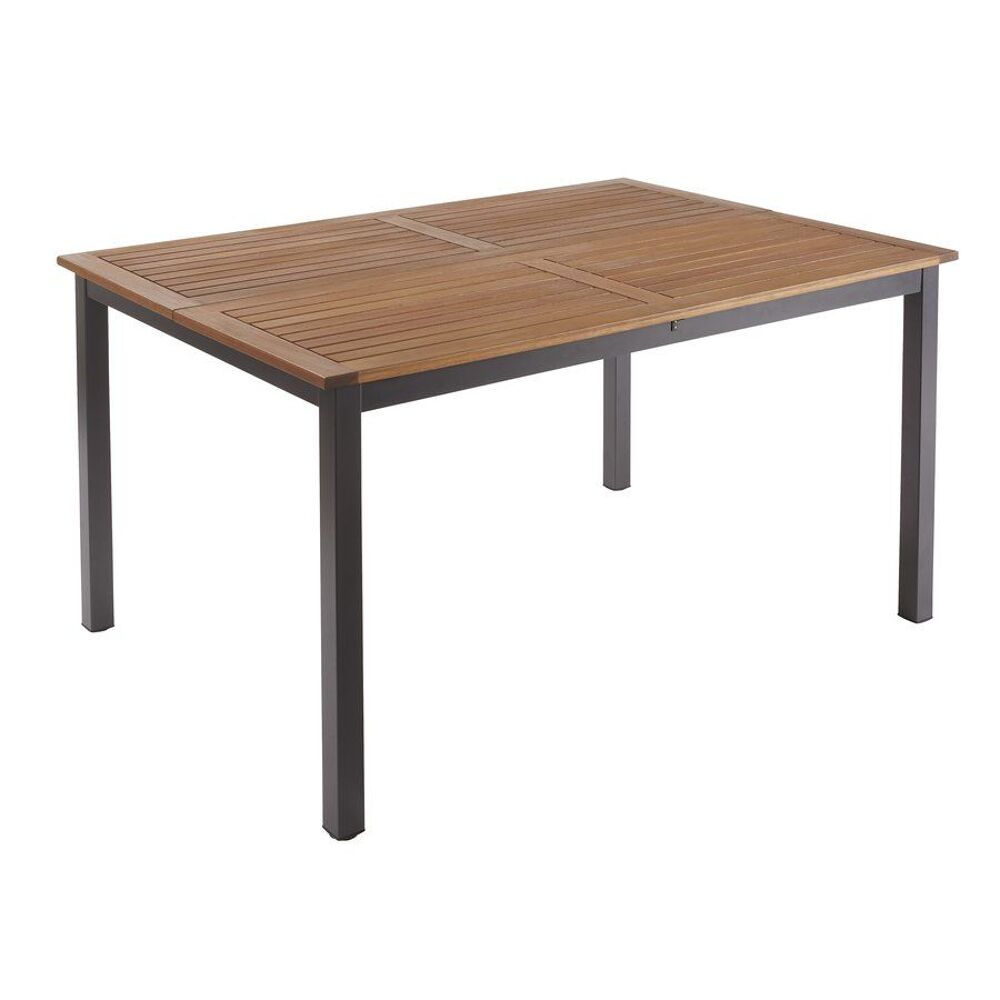 Table de jardin NATERIAL Oris carr&eacute; marron 4/6 personnes Meubles