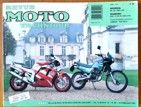 Revue Moto Technique N.89 - HONDA NX 125 - SUZUKI GSX-R 750 28 Collonges-sous-Sal�ve (74)