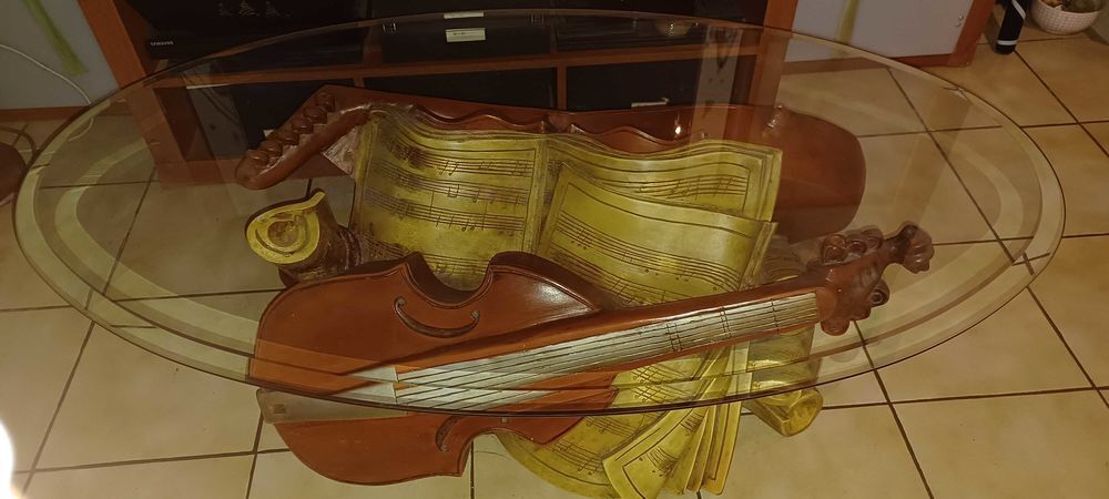 table basse + lampe th&egrave;me Musique Décoration