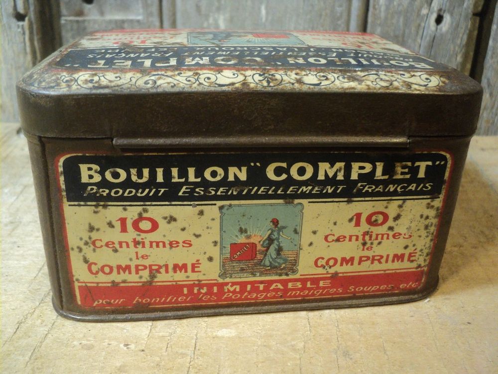 Ancienne Boite Bouillon Complet Maison Lascroux Paris 
