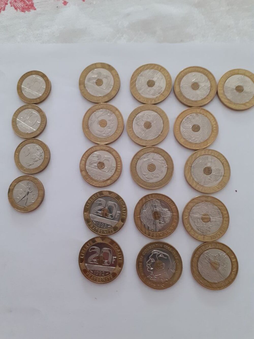 PIECES DE MONNAIE 10 ET 20 FRANCS 
