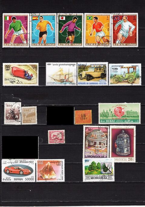 lot de 111 timbres d'ASIE 4 Les Églisottes-et-Chalaures (33)