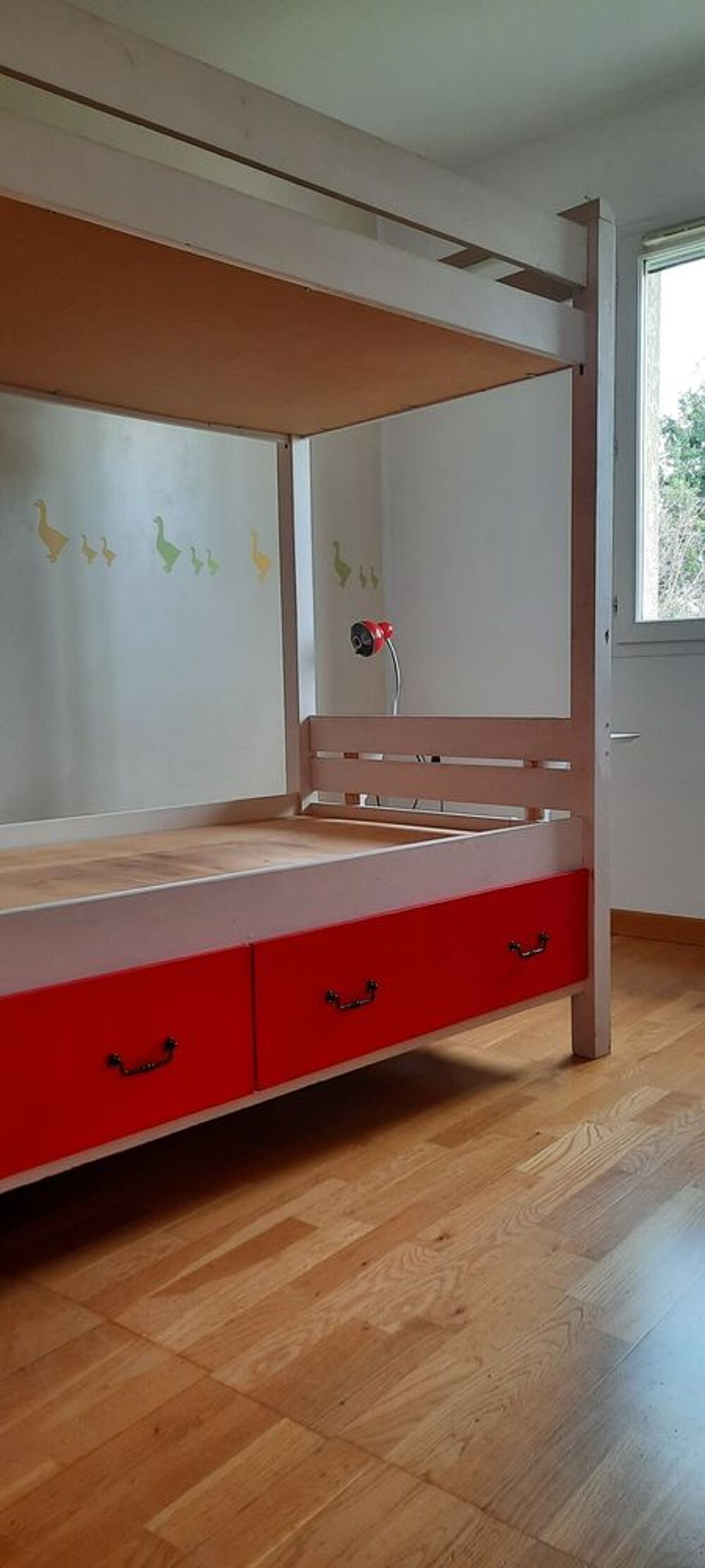 LIT BOUBLE NOYER MASSIF Mobilier enfants