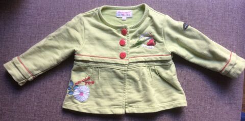 Veste verte La Compagnie des petits - 6 mois 3 Paris 17 (75)