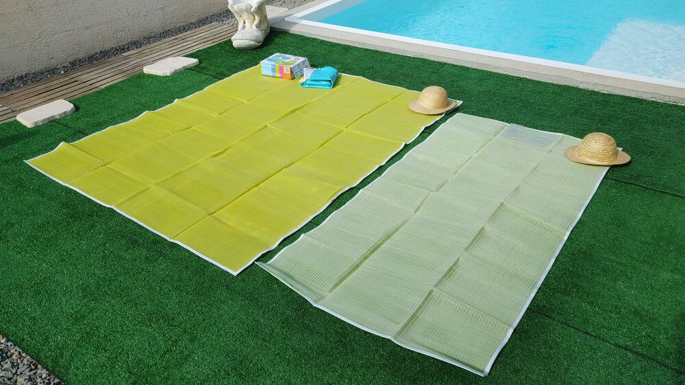 Nattes de Plage (x2) + Fauteuil de Piscine Gonflable GM Jardin