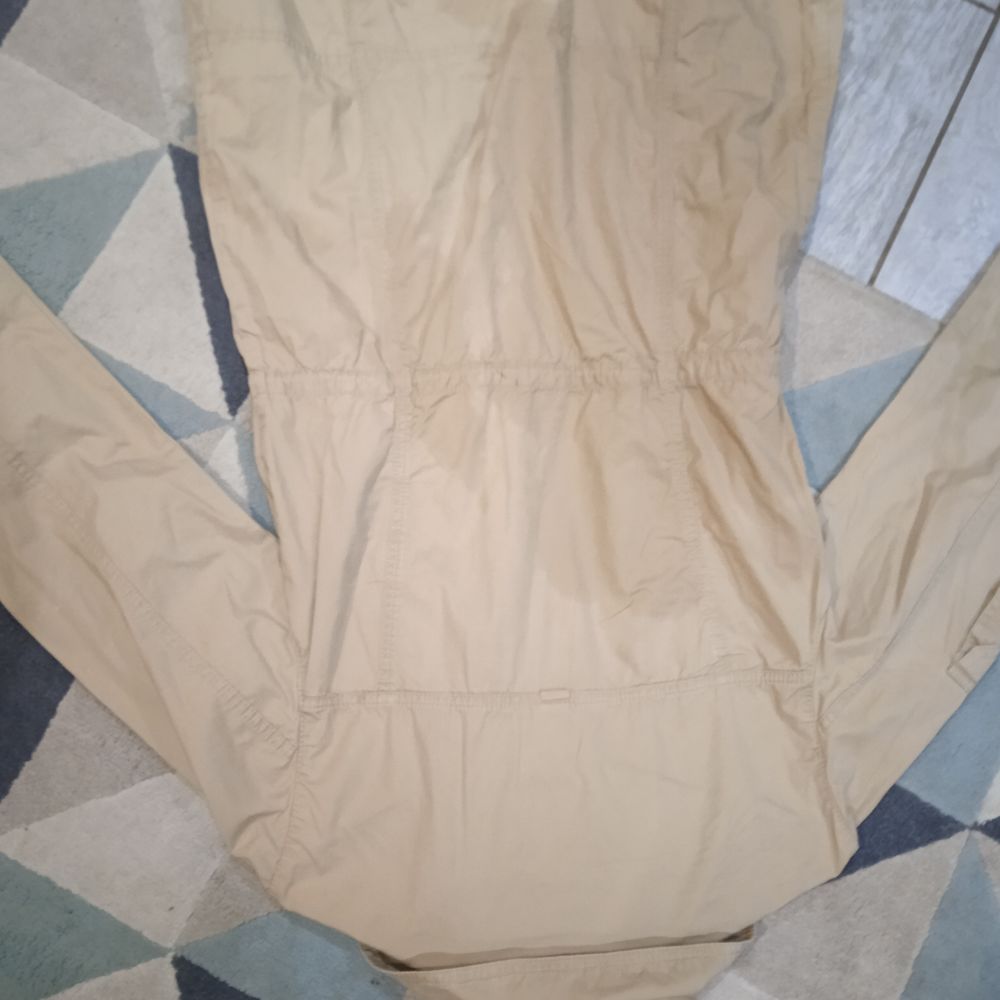 Parka beige toile fermeture pressions Vêtements