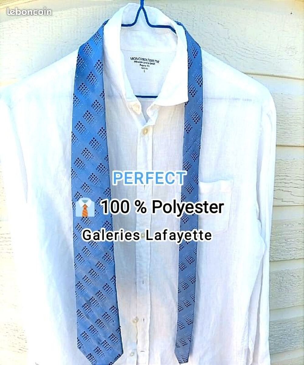 Cravate Galeries Lafayette Bleu Clair Vêtements