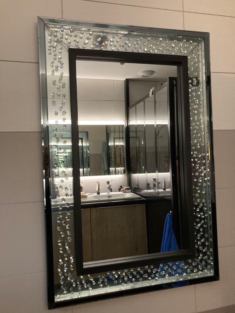 Grand miroir rectangulaire atypique Décoration