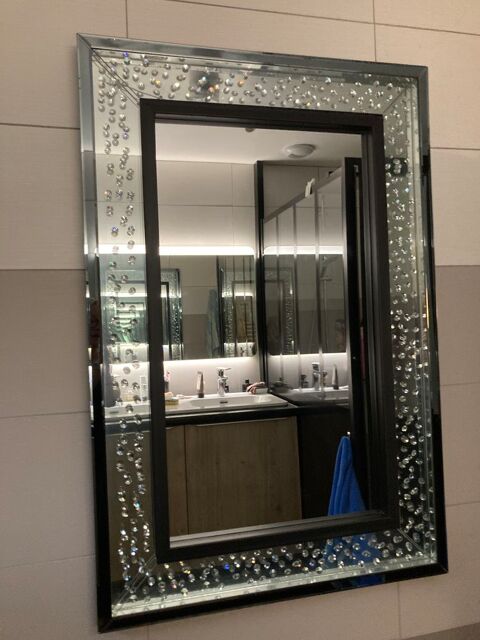 Grand miroir rectangulaire atypique 80 Chancenay (52)