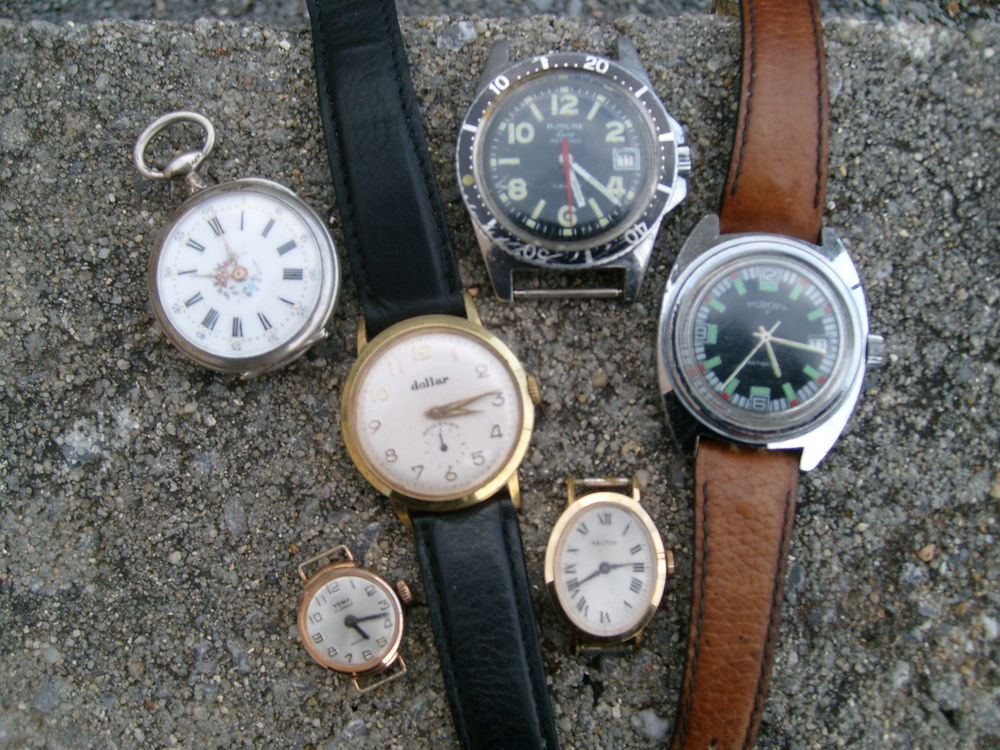 6 montres anciennes Bijoux et montres