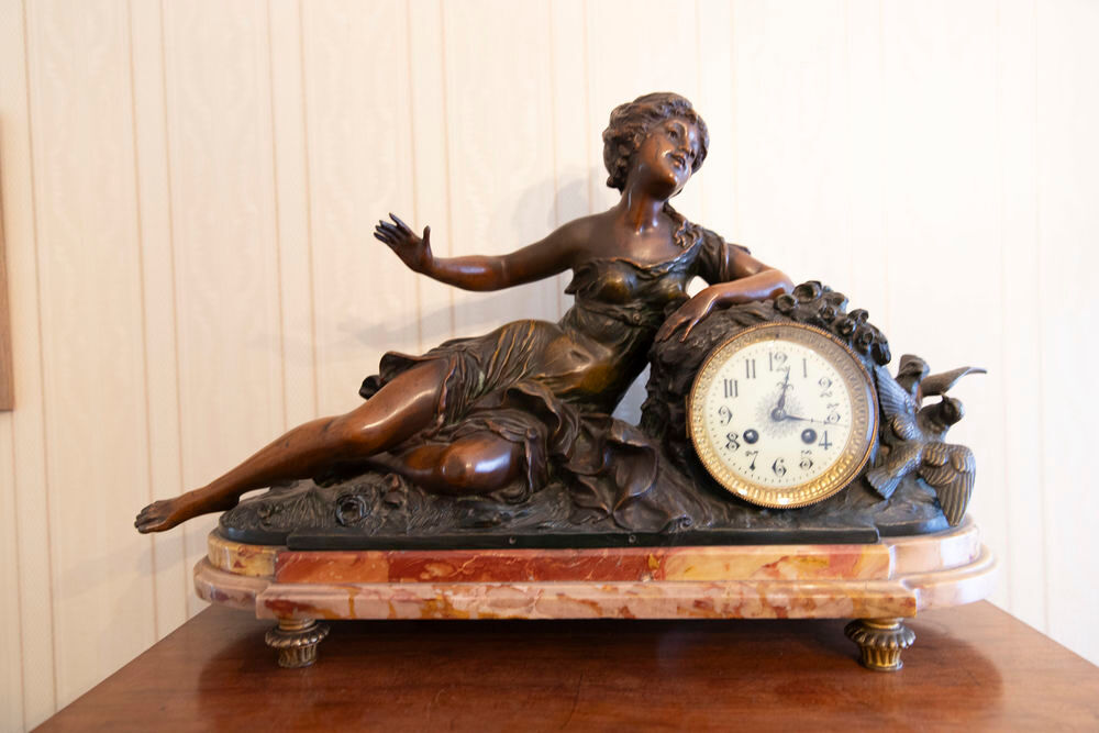 Garniture de chemin&eacute;e compl&egrave;te L&amp;F Moreau XIX&egrave;me D�coration