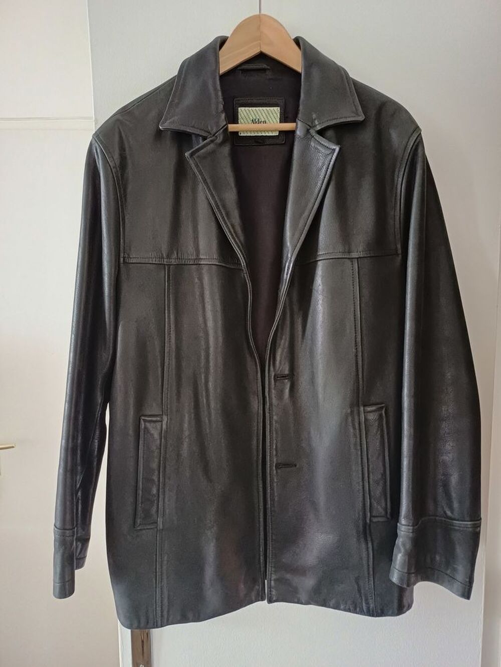 Blouson cuir vachette noir Vêtements