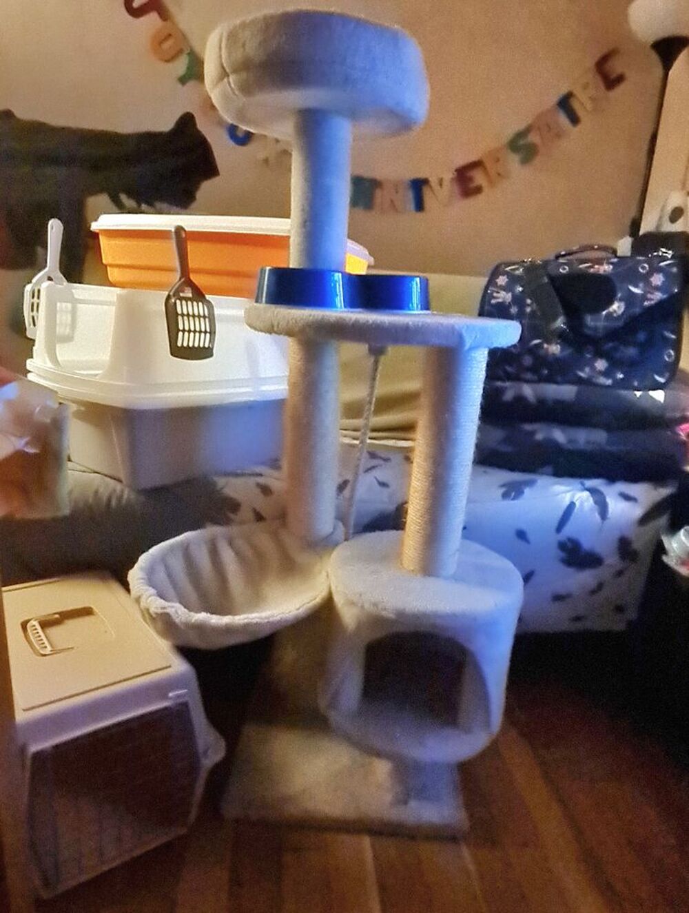   ACCESSOIRES arbre à chat cage coussin litière jouets chaton 