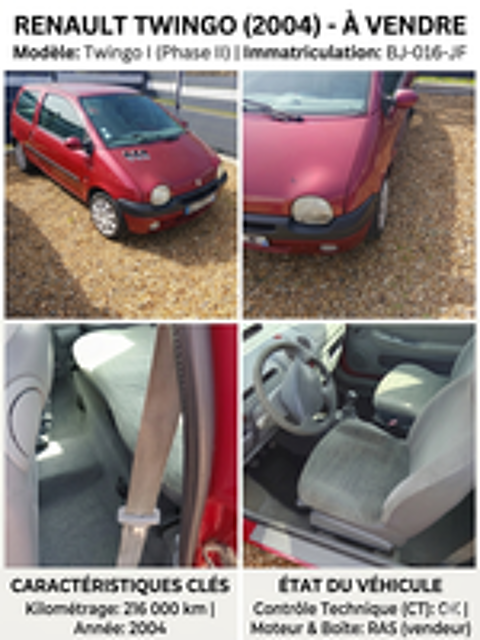 Twingo 1.2i 16V Expression 2004 occasion 72230 Arnage