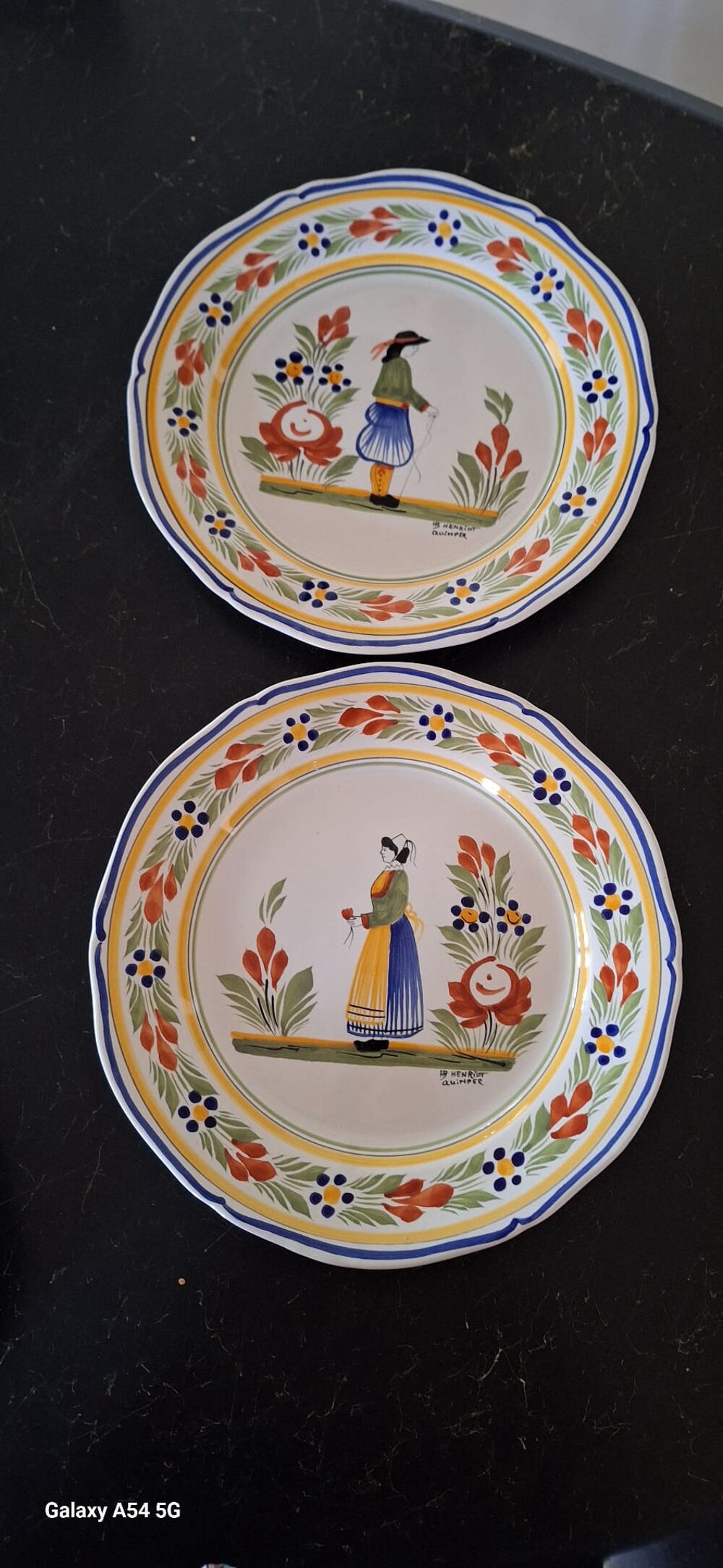 Assiettes Henriot Quimper Cuisine