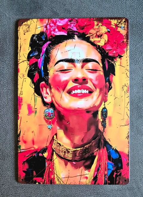 Plaque métallique décorative Frida Kahlo Perpignan (66)