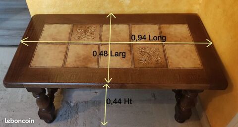 Table basse bois et carrelage 35 Aulnay-sous-Bois (93)