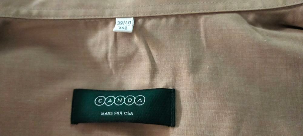 chemise Homme CANDA beige manches courtes - Taille M ? 39/4 Vtements