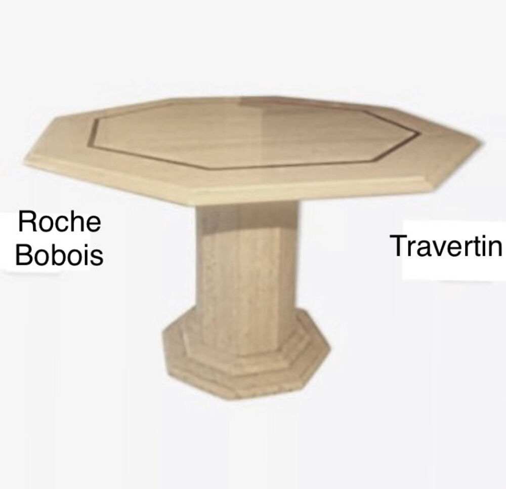 Table vintage travertin Roche Bobois Meubles