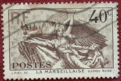 TIMBRE La Marseillaise 40c oblit�r� 1 Pontoise (95)