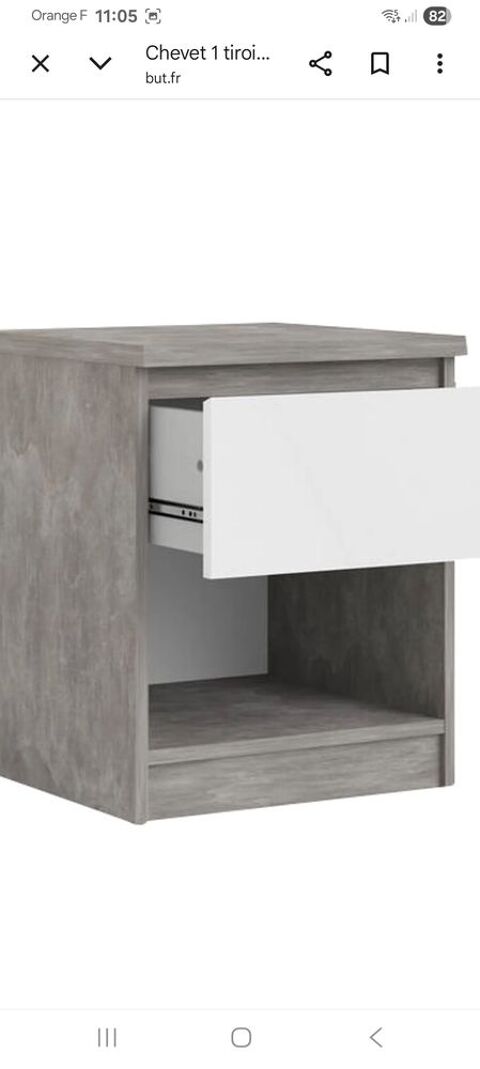 Lot 2 chevets gris et blanc Maisons-Alfort (94)