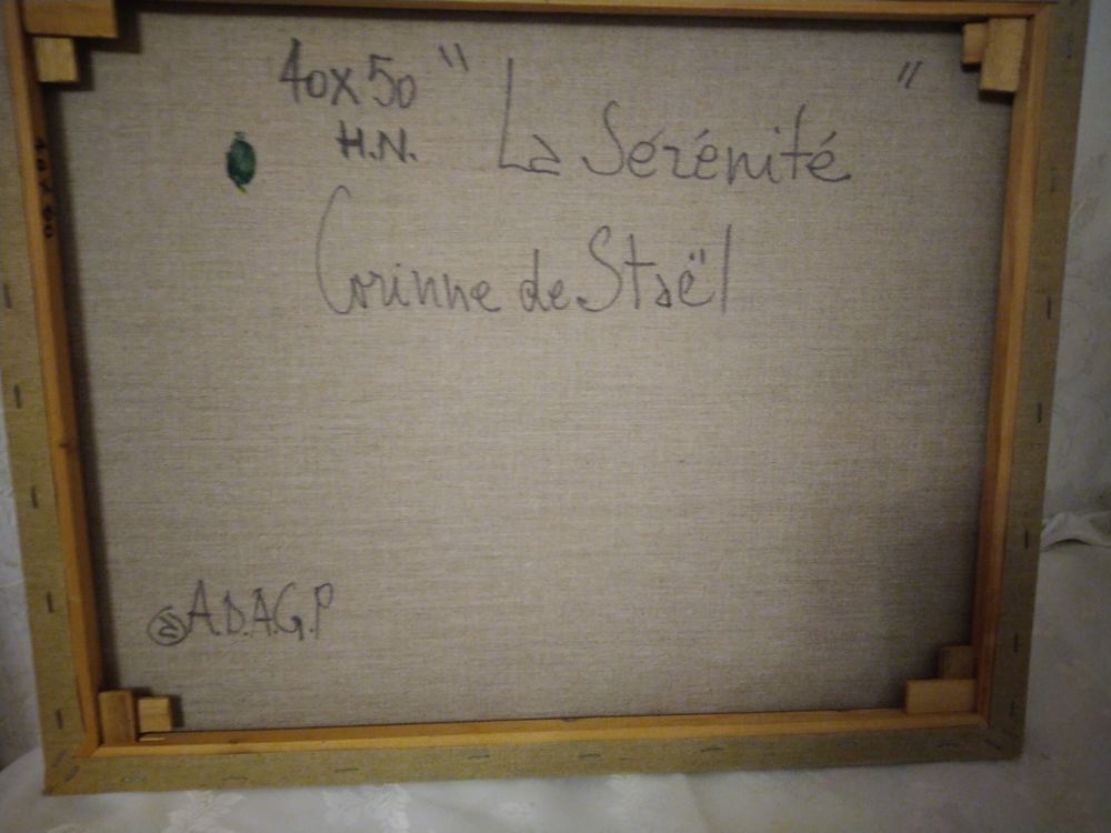tableau "s&eacute;r&eacute;nit&eacute;" de corinne de sta&euml;l Décoration