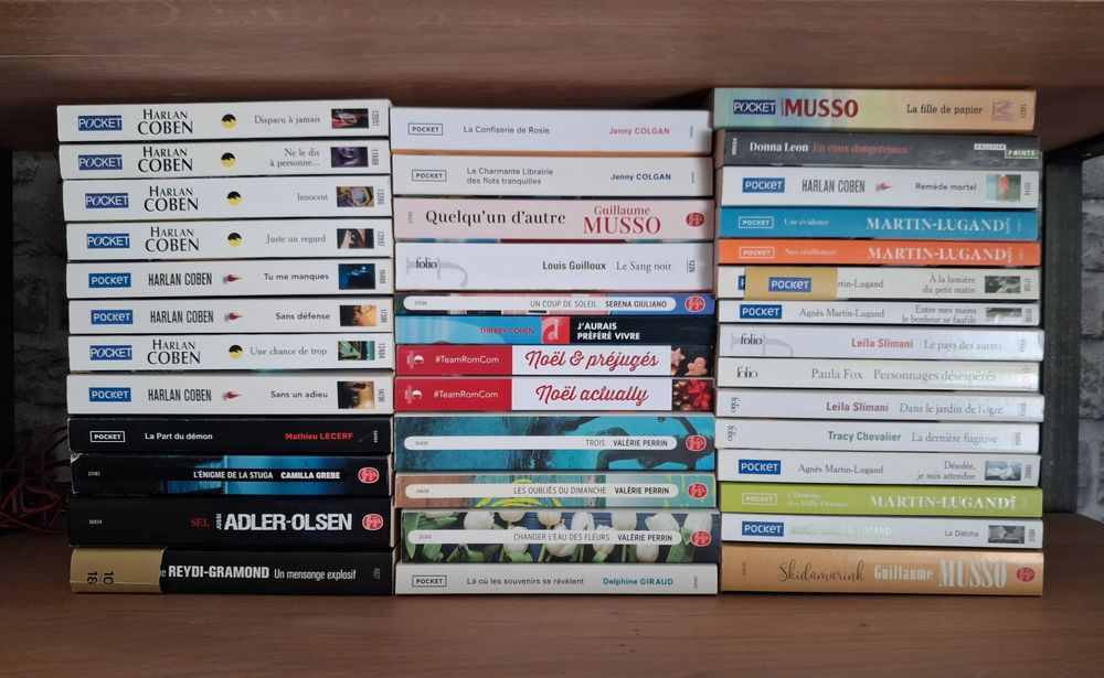 Grand choix de romans Feel Good / Thrillers.
Poche ou Broch&eacute; Livres et BD