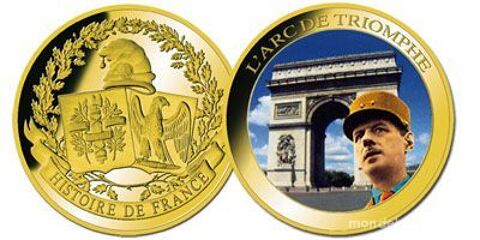 PIECE FRAPPE colore   L'Arc de Triomphe ? Charles 16 Dammarie-les-Lys (77)
