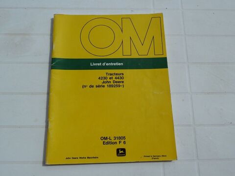 Livret d'entretien tracteur JOHN DEERE 4230 et 4430 Marcilly-le-Hayer (10)