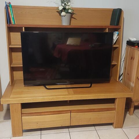 Meuble TV en bois massif avec pont et rangements int�gr�s 50 Lyon 7 (69)