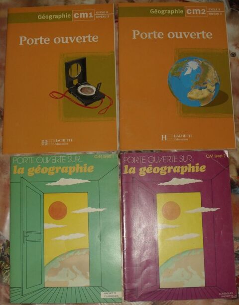 Lot de 4 livres de la s�rie Porte Ouverte en G�ographie CM 28 Montreuil (93)