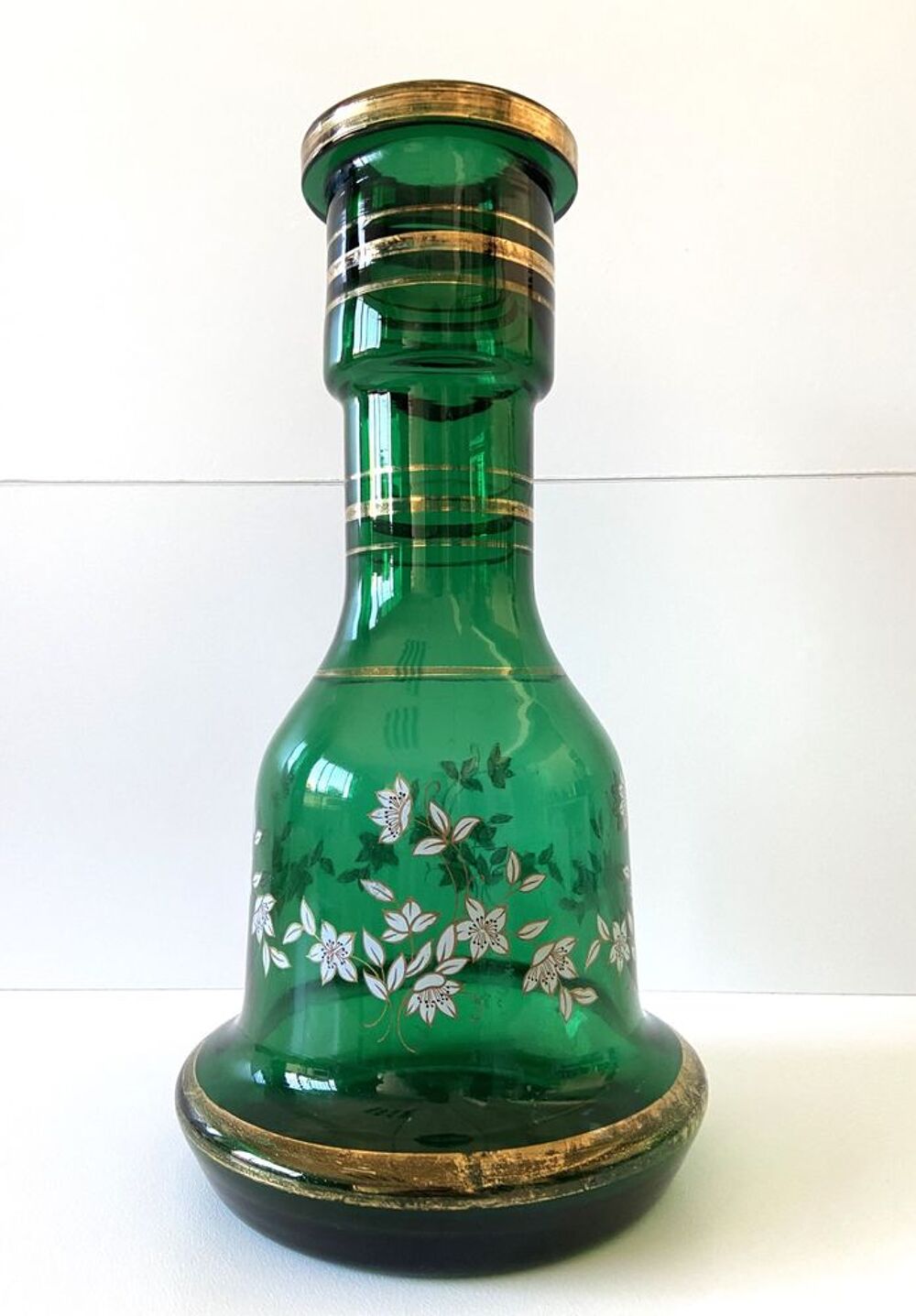 Atypique Gros Vase Photophore Verre &Eacute;pais Vert Sapin D&eacute;co Décoration