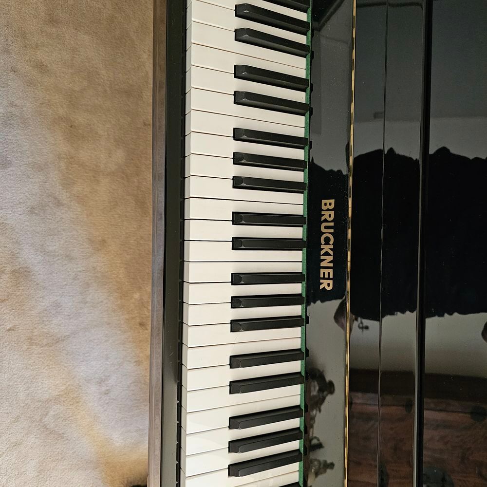 Piano droit noir brillant Instruments de musique