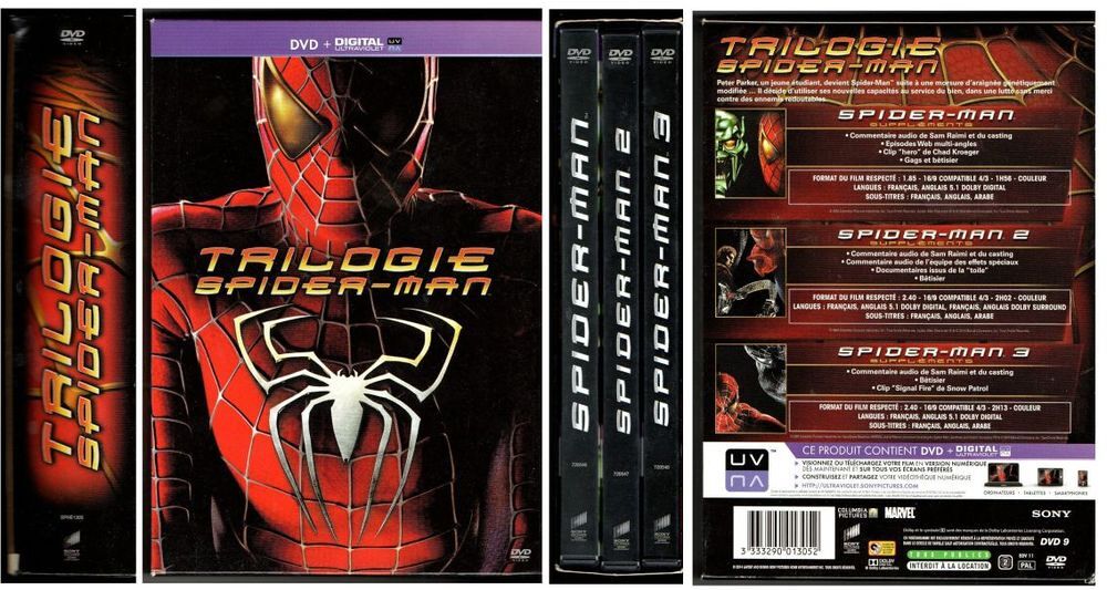 Spider-Man - Coffret 3 DVD Trilogie DVD et blu-ray