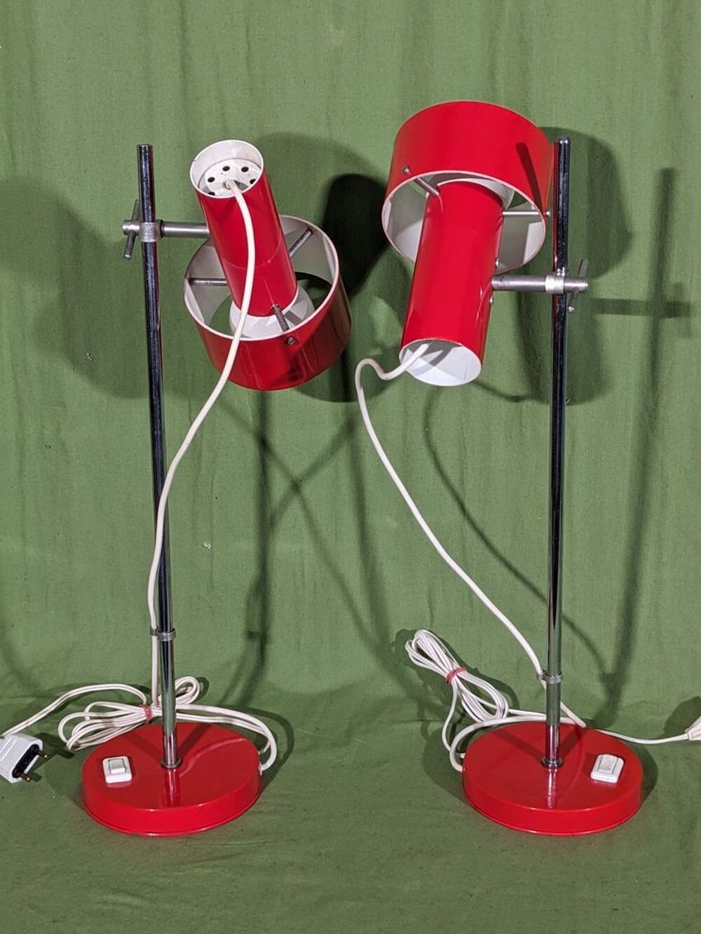 Paire de 2 Lampes par Alain Richard 1960, r&eacute;f&eacute;renc&eacute;e 7090, B Décoration
