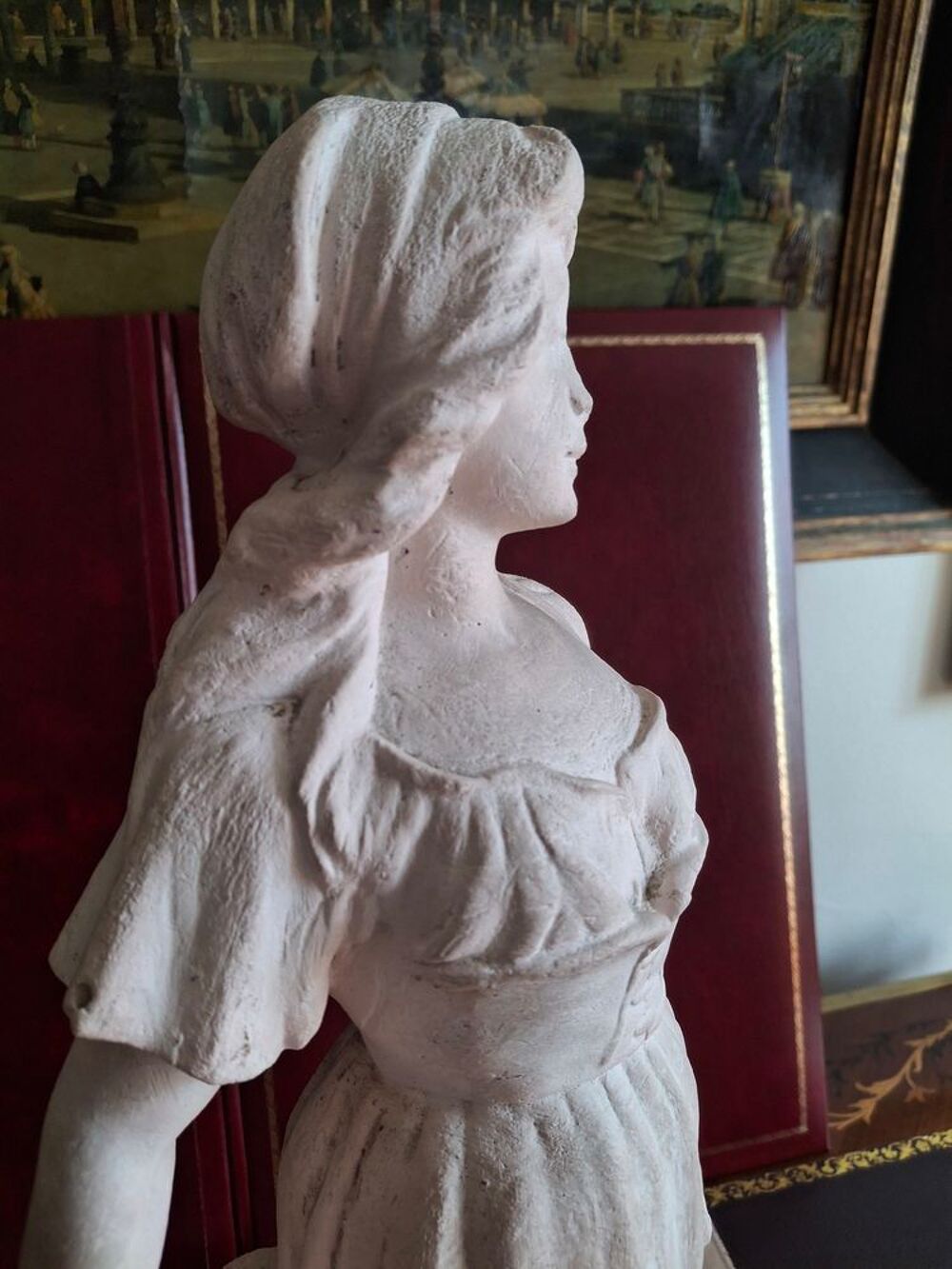 Sculpture Joueuse de mandoline hauteur 57,5 cm Décoration