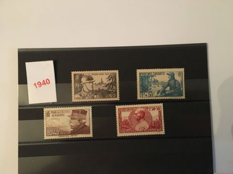 Timbres de collection de France  **  Neufs 1940 1 Lyon 7 (69)