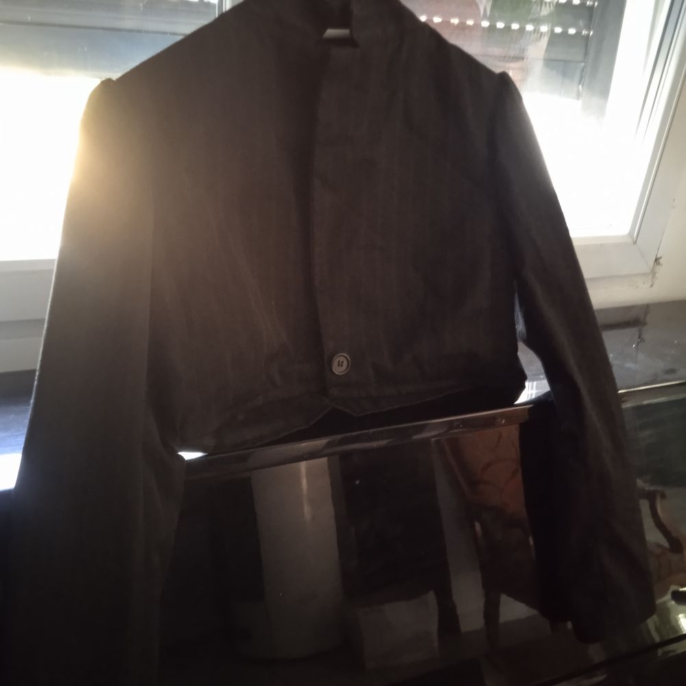 Veste blaser Manoukian T 40 ray&eacute;e gris et noir Vêtements