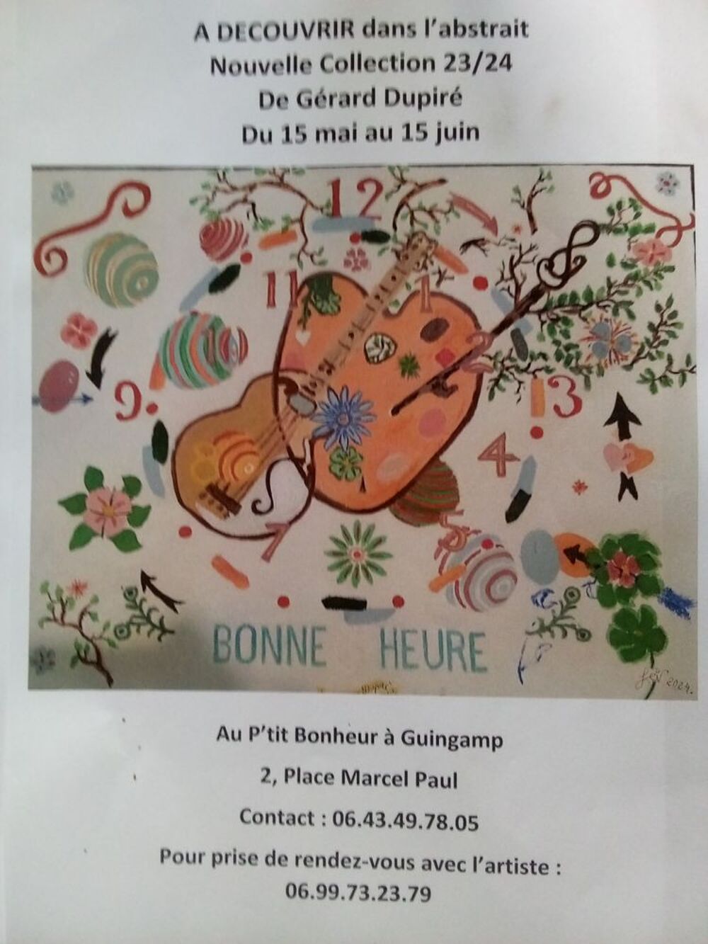 Bonheur l'affiche de mon exposition sour forme mural on Sept 