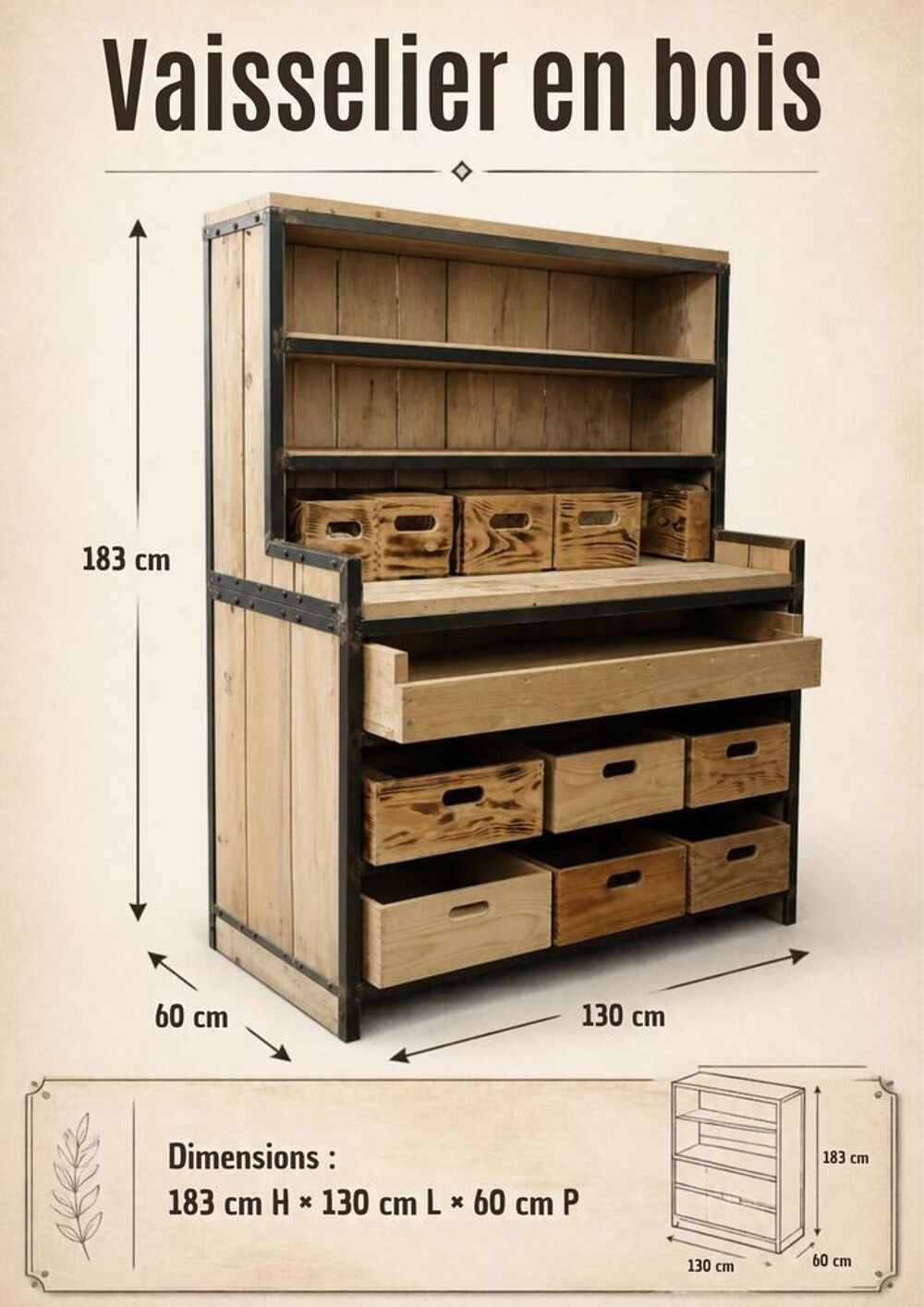 vaisselier en bois Meubles