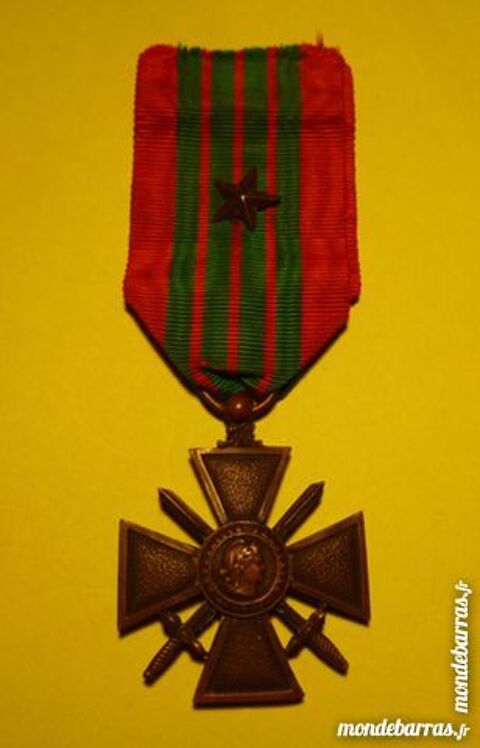Médaille militaire CROIX DE GUERRE 1914-1918 30 Poitiers (86)