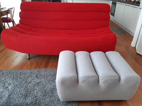 Canapé design rouge avec pouf assorti Toulouse (31)