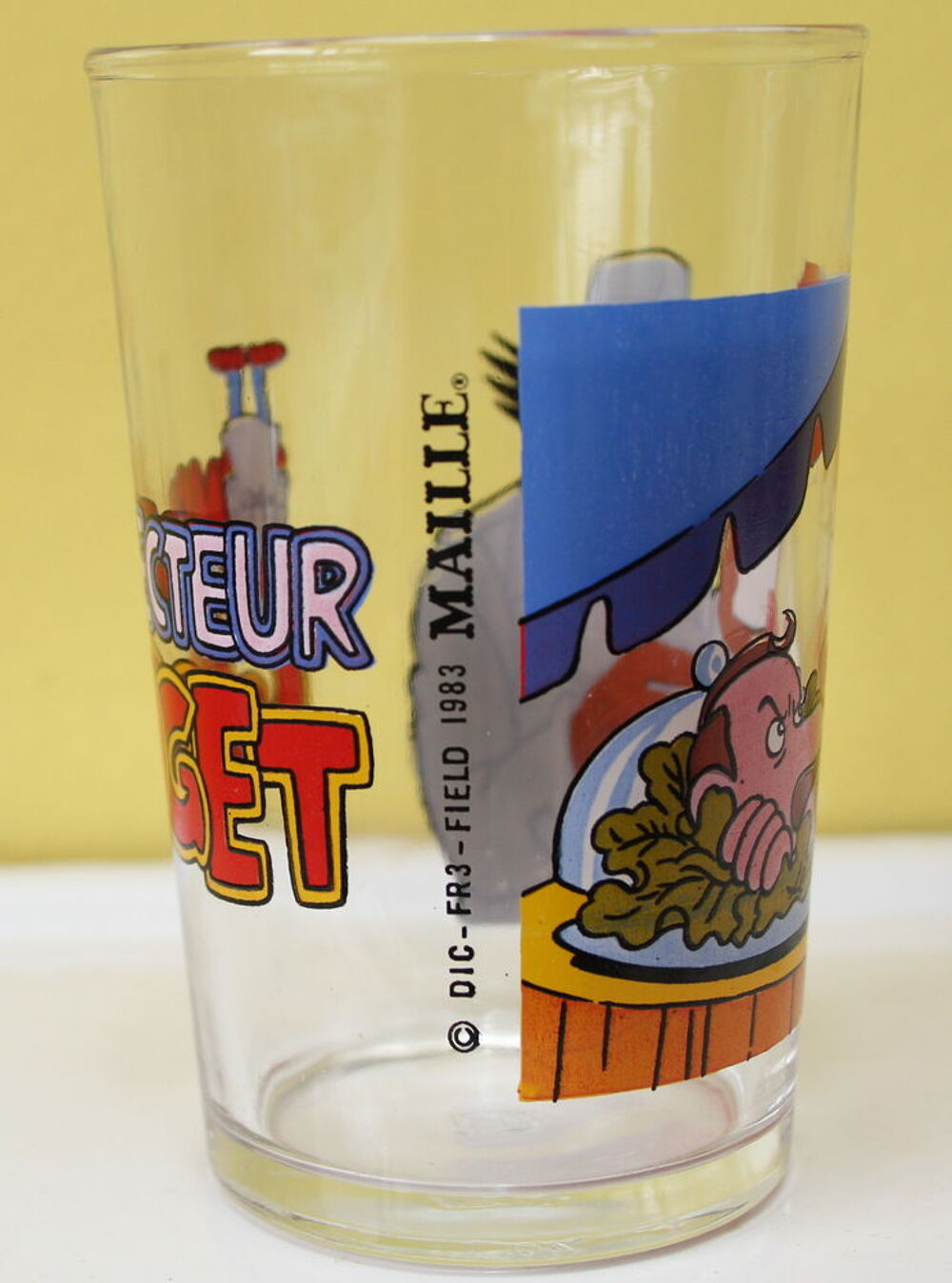 Verre &agrave; moutarde Maille 1983 INSPECTEUR GADGET 