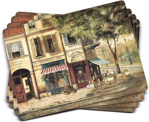 Lot de 4 Sets de Table - Parisian Scenes - Collection Pimper 56 Avion (62)