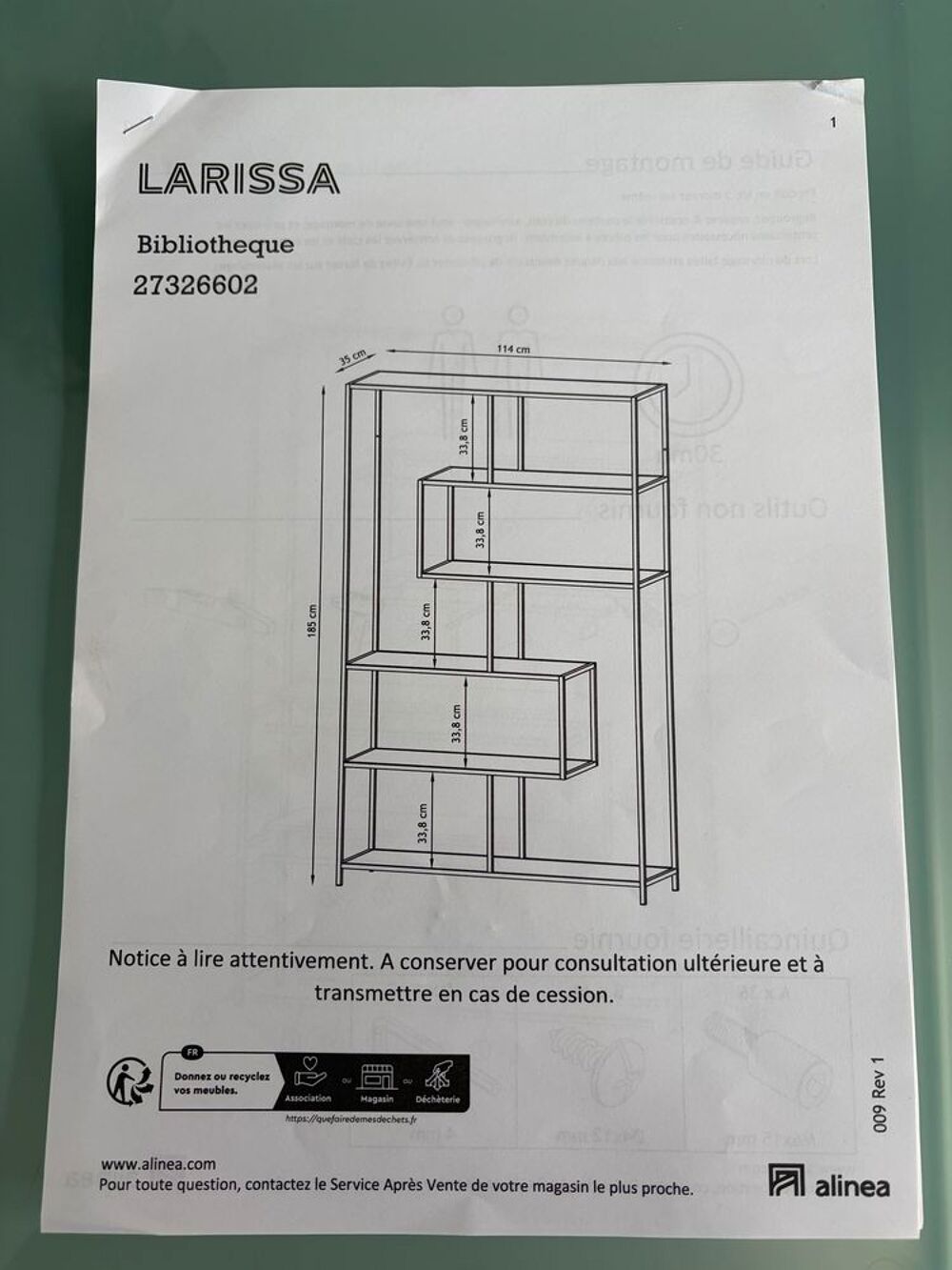 Etag&egrave;re d&eacute;structur&eacute;e ALINEA Meubles