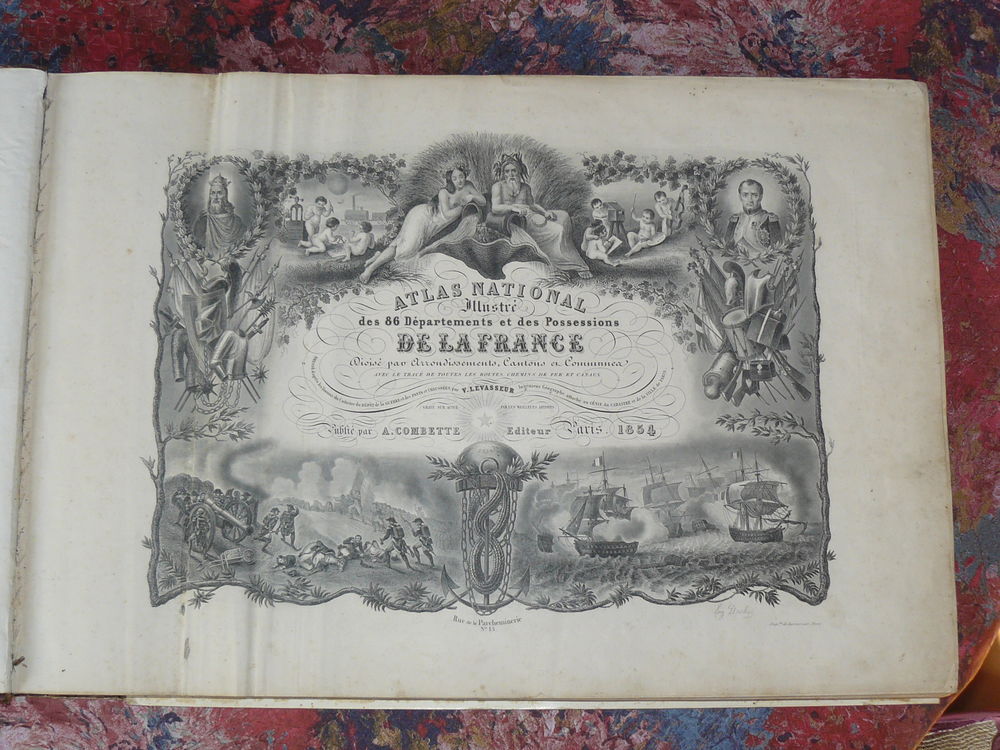 ATLAS NATIONAL ILLUSTRE de 1854 Livres et BD