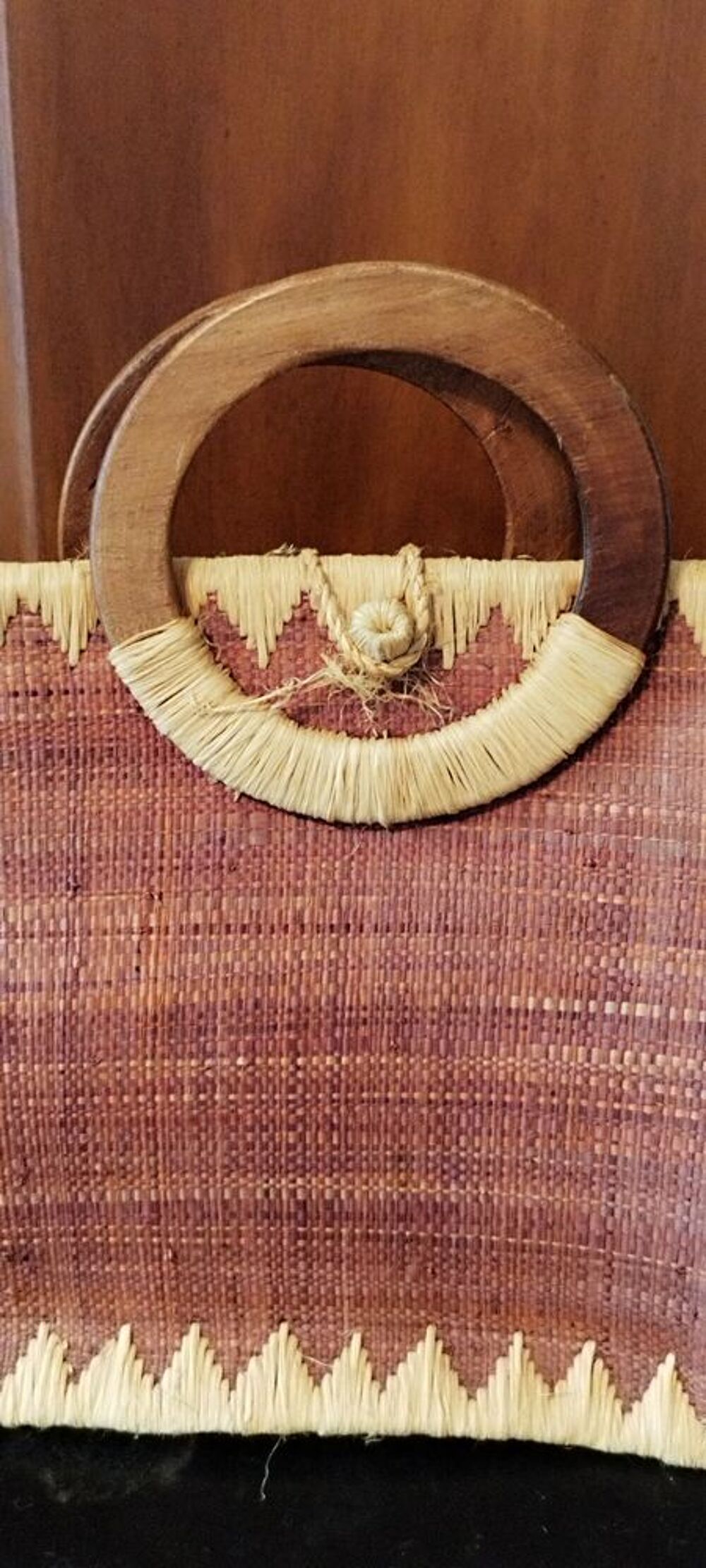 Sac &agrave; main en paille,raphia Maroquinerie