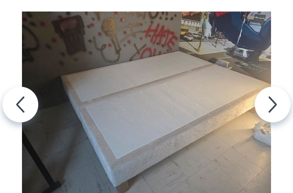 Sommier Emma 160x200 Tr&egrave;s bon &eacute;tat Beige Meubles