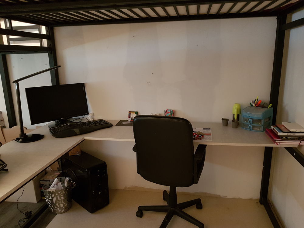 Lit mezzanine 2 places + bureau Meubles